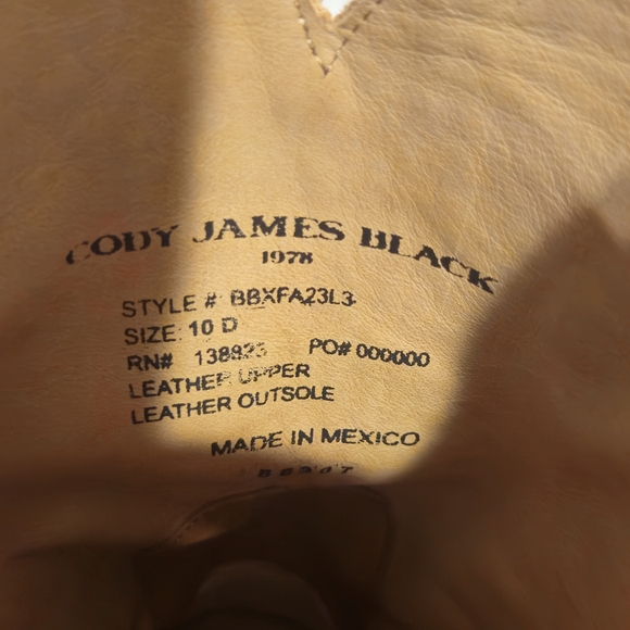 Cody James Black 1978 Chapman Full-Quill Ostrich Western Boot Medium Toe Size 10 - Picture 9 of 9